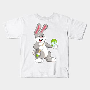 Rabbit at Painting with Egg Kids T-Shirt